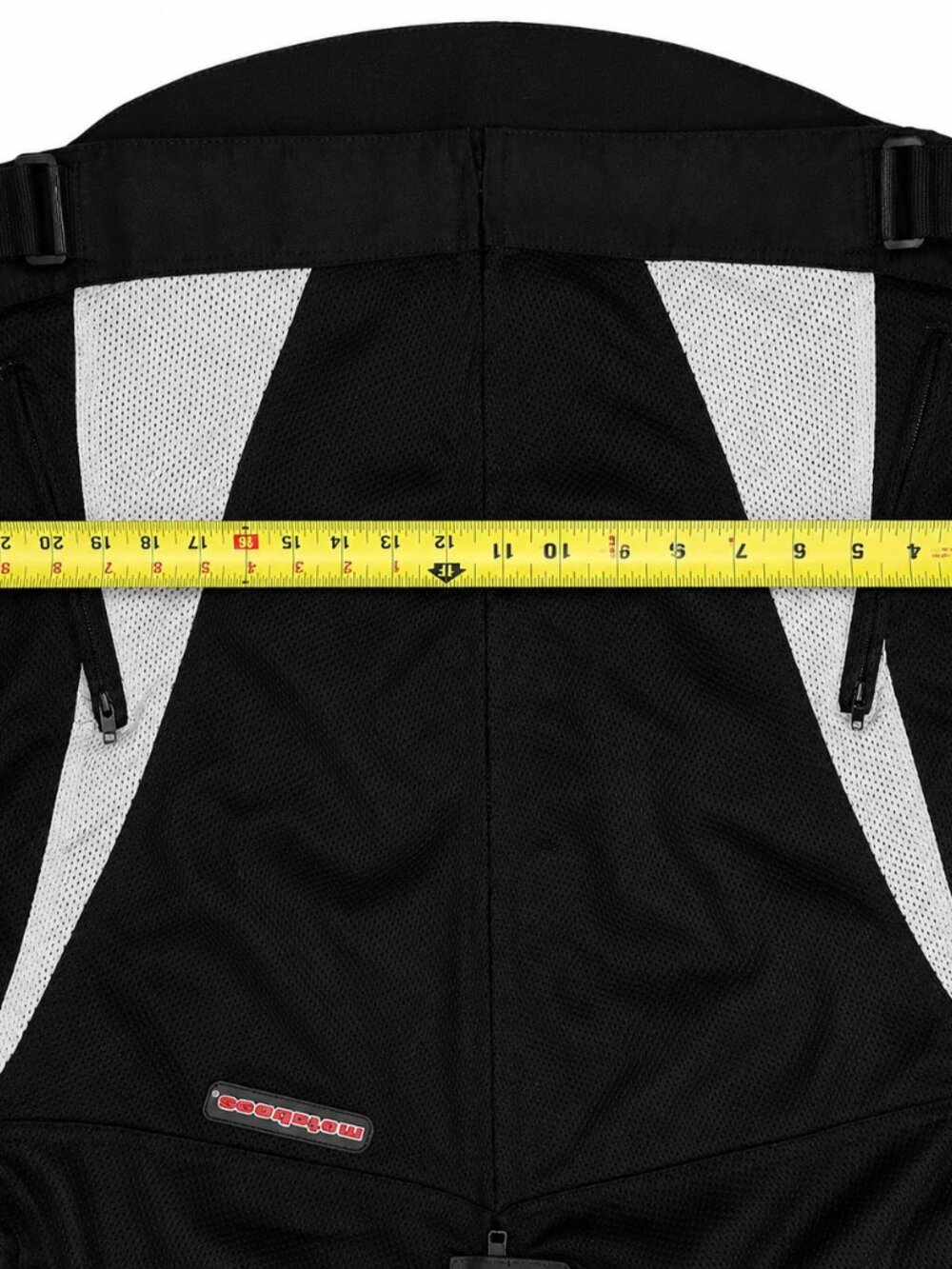 MotoBoss Mesh Armored Motorcycle Jacket Men's Tall Large Black White Riding - Picture 3 of 14
